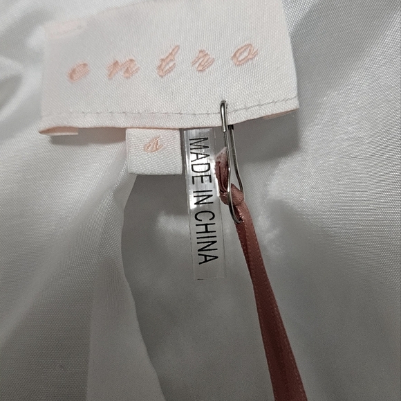 ENTRO Cotton/linen Striped Blazer dove Blue. Size Small NWT - Picture 6 of 16